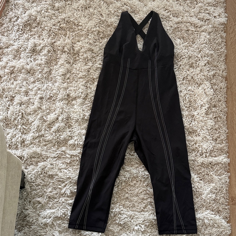 Carbon38 Black Contrast Stitch Jumpsuit - Picture 3 of 5